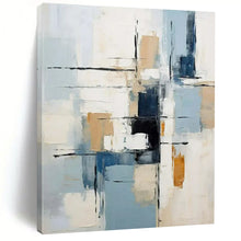 Load image into Gallery viewer, Abstract Painting, Geometric Abstract in Soft Tones - For Nursery & Yoga Room LargeART2342