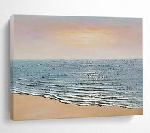 Load image into Gallery viewer, Textured Seashore: Tactile Coastal Abstract Large - Scale Hand - painted Abstract Acrylic Art DLZ184