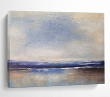 Load image into Gallery viewer, Soft Blue and Purple Coastal Reflection Abstract acrylic painting DLZ037