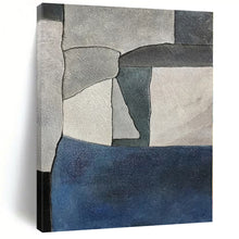 Load image into Gallery viewer, Large Gray - Toned Geometric Abstract Wall Art for Bedroom & Gallery Space LargeART0386