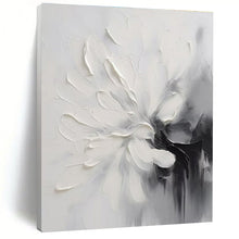 Load image into Gallery viewer, Custom Large Textured White Flower Art - Perfect for Romantic Bedroom & Elegant Spa LargeART0767