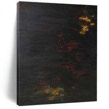 Load image into Gallery viewer, Large - Scale Dark Abstract with Red and Yellow Acrylic for Moody Home Theater & Sophisticated Art Lounge LargeART0354