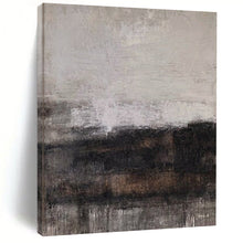 Load image into Gallery viewer, Grey - Black Deep Abstract Acrylic Art, Ideal for Art Studio & Fireplace Sides LargeART0983