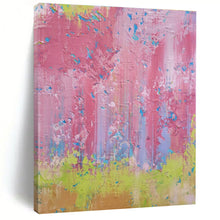 Load image into Gallery viewer, Pink - Blue - Green Abstract Painting, Ideal for Bohemian Nursery & Artsy Café LargeART1402