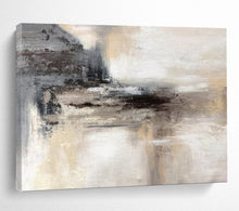 Load image into Gallery viewer, Hand - painted Massive Neutral Tones Abstract Landscape Acrylic Art for Calm Home Offices LargeART1778