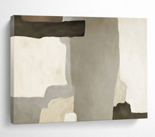 Load image into Gallery viewer, Neutral - Toned Geometric Abstract Painting on Canvas - “Quiet Order” DKH607