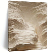 Load image into Gallery viewer, “Textured Beige Waves” - Abstract Acrylic with 3D Effect DTP023