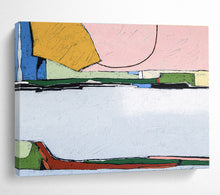Load image into Gallery viewer, Color - Blocked Geometric Abstract Painting on Canvas DKH541