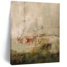 Load image into Gallery viewer, Textured Neutral Abstract with Red Spots Acrylic Art - Ideal for Industrial - style Gallery & Eclectic Living Room LargeART0574