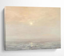 Load image into Gallery viewer, Hand - painted Sunset Sea & Sky Acrylic Art for Romantic Dining Room Decor LargeART1669
