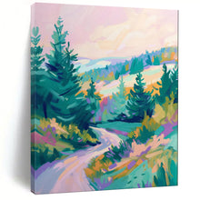 Load image into Gallery viewer, Pastel Forest Path Abstract Landscape, Perfect for Cozy Bedroom & Nature - Themed Office LargeART2014