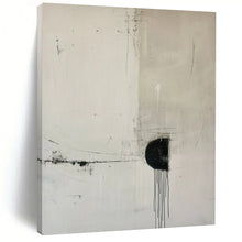 Load image into Gallery viewer, Black and White Minimalist Abstract Art for Modern Office Reception & Zen - inspired Home Library LargeART0934