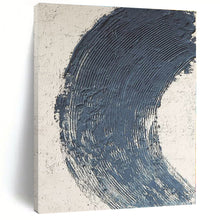 Load image into Gallery viewer, Large - Format Blue Circular Textured Acrylic Art for Bedroom & Creative Studio LargeART0426