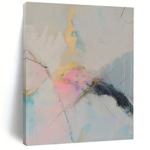 Load image into Gallery viewer, Pastel Abstract with Gold Accents Canvas Painting, Perfect for Chic Bedroom & Sophisticated Dining Room LargeART1179