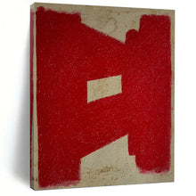 Load image into Gallery viewer, “Red Geometric Form” - Bold Red Abstract Shape Art, Abstract Painting on Canvas DKH1076
