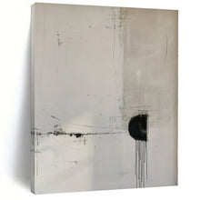 Load image into Gallery viewer, Large - Scale Minimalist Black - White Abstract Acrylic for Modern Living Room LargeART0274
