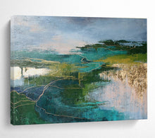Load image into Gallery viewer, Golden Streams Landscape - Inspired Abstract Painting DKH505
