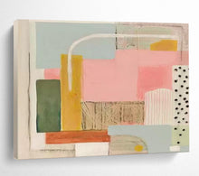 Load image into Gallery viewer, “Pastel Geometry” - Minimalist Abstract Acrylic with Soft Colors, For Modern Kitchen and Office DLZ204