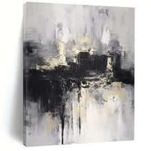 Load image into Gallery viewer, Monochrome Urban Reflection Art for Minimalist Apartment & Industrial Gallery LargeART0919
