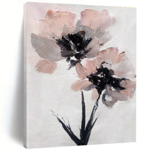 Load image into Gallery viewer, Pink & Gray Floral Abstract Painting, Perfect for Feminine Bedroom & Chic Boutique LargeART1428