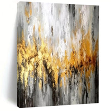 Load image into Gallery viewer, Gold - Gray Urban Abstraction Art for Sophisticated Penthouse & Art - Centric Office LargeART0923