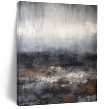 Load image into Gallery viewer, “Stormy Sea” – Blended gray, blue, and brown, abstract ocean with rough waves DTP368