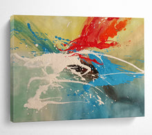 Load image into Gallery viewer, Splash Art “Vibrant Burst” Painting on Canvas, Expressive Abstract Decor DKH843