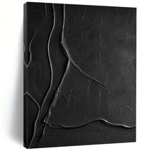 Load image into Gallery viewer, Black Textured Abyss Acrylic Art, Ideal for Modern Gothic Living Room & Dramatic Home Theater LargeART1069