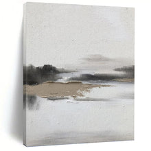 Load image into Gallery viewer, “Textured Grey Abstract Landscape” - Impressionistic Earth Art on Canvas DKH1672