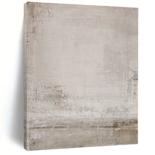 Load image into Gallery viewer, Hand - painted Large - scale Light Gray Textured Abstract Acrylic Art for Minimalist Hallways LargeART0104