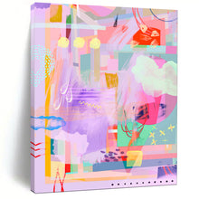 Load image into Gallery viewer, Purple - Toned Abstract Collage Painting, Perfect for Eclectic Living Room & Creative Studio Lounge LargeART1864