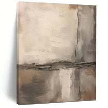 Load image into Gallery viewer, Neutral Tones with Textured Line Art – Perfect for Contemporary Living Room & Serene Yoga Studio LargeART0711