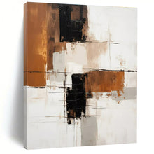 Load image into Gallery viewer, Brown - Black - White Geometry Art for Modern Office & Minimalist Home LargeART0836