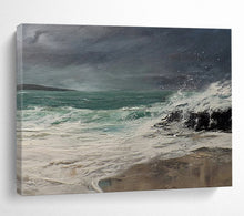 Load image into Gallery viewer, Stormy Sea with Crashing Waves Abstract acrylic painting DLZ043