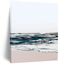 Load image into Gallery viewer, Seascape Simplicity – Soft Blue, White, and Beige Coastal Abstract DTP208