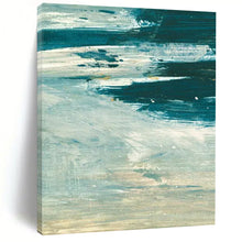 Load image into Gallery viewer, “Seascape Swirl” - Blues, whites, dynamic brushstrokes, ocean motion DTP176