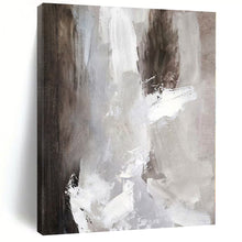 Load image into Gallery viewer, Monochrome Abstract Brushstrokes Abstract Canvas Painting, Nice for Contemporary Bedroom & Minimalist Gallery LargeART1118