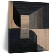 Load image into Gallery viewer, Large - Format Hand - painted Geometric Depth Acrylic Art for Contemporary Offices LargeART0151