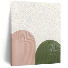 Load image into Gallery viewer, “Pastel Arches in Pink and Green” - Pink, Green Abstract Art on Canvas DKH1175