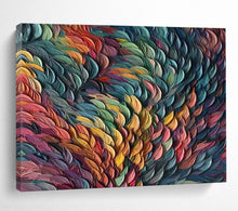 Load image into Gallery viewer, Colorful Swirl “Rainbow Waves” Painting on Canvas, Dynamic Abstract Decor DKH857