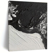Load image into Gallery viewer, Custom Large Black - White Textured Contrast - Perfect for Modern Art Gallery & Industrial - Chic Office LargeART0735