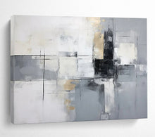 Load image into Gallery viewer, Grey & Gold Abstract - Elegant Living Room Art LargeART1574