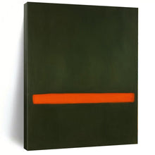 Load image into Gallery viewer, Green - Orange Line Abstract Canvas Painting, Ideal for Minimalist Bedroom & Contemporary Gallery LargeART1191