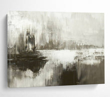 Load image into Gallery viewer, Hand - painted Monochrome Abstract Landscape Acrylic Art for Industrial - Chic Loft Decor LargeART1672