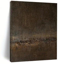 Load image into Gallery viewer, Dark Brown Cracked Abstract Art for Industrial - chic Loft & Art Gallery Café LargeART0946