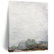 Load image into Gallery viewer, Foggy Dusk Silhouettes – Abstract Landscape Acrylic Painting with Faded Hues DTP222