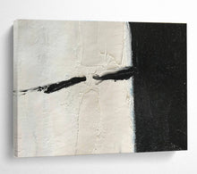 Load image into Gallery viewer, Textured Black - and - White Abstract Art for Minimalist Hallway & Contemporary Gallery DKH177