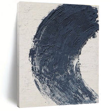 Load image into Gallery viewer, Bold Blue Abstract Stroke Art – Great for Modern Entryway & Artist’s Studio Accent Wall LargeART0680