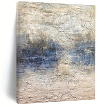Load image into Gallery viewer, Blue - Gray Textured Abstract Art for Coastal Home Office & Modern Art Café LargeART0965