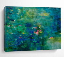 Load image into Gallery viewer, Green - Toned Abstract Landscape Art for Nature - Lovers’ Study & Eco - Friendly Café DKH037